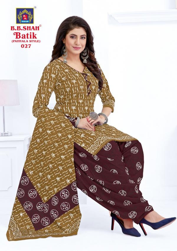 B.B Shah Batik Vol-1Cotton Designer Exclusive Ready made suit